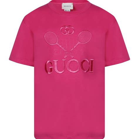 gucci tennis t shirt pink